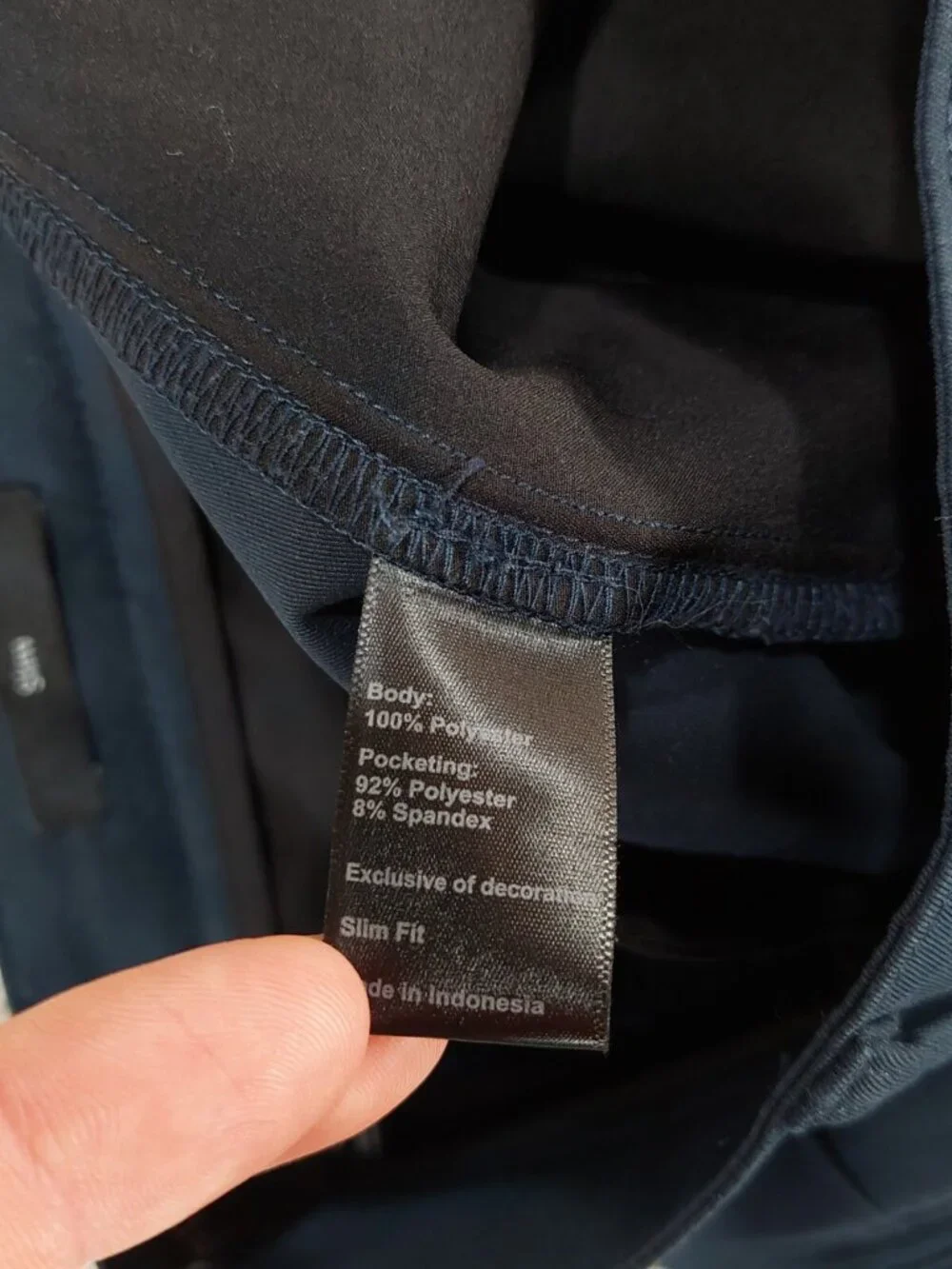 Proof Huckberry Nomad Pants 30x31, Navy Blue, Slim Fit Tech Chino, Zip Pocket